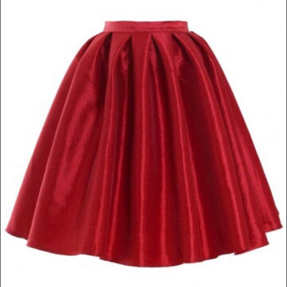 Chicwish red a-line mini skirt